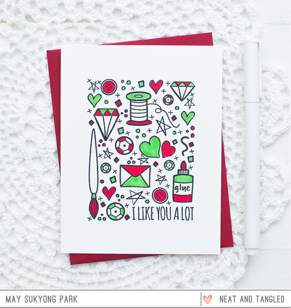 Clean and Simple Cards with Stamped Background  by May_ gallery