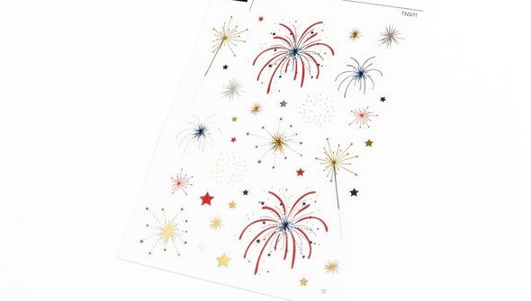 Stars & Stripes Clear Fireworks Sticker Sheet gallery
