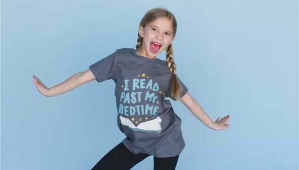 Bedtime Reader Tee - Toddler/Youth - Asphalt gallery
