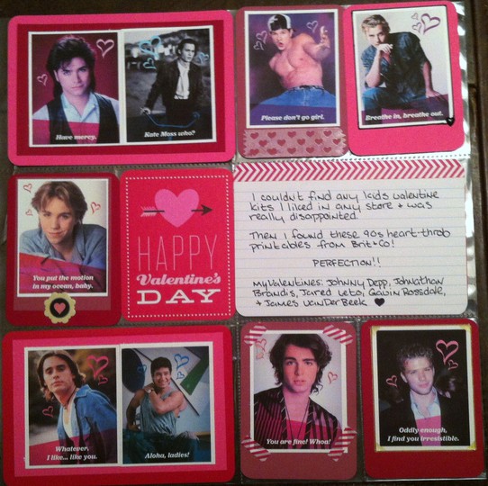 Valentine's Day card layout (front)