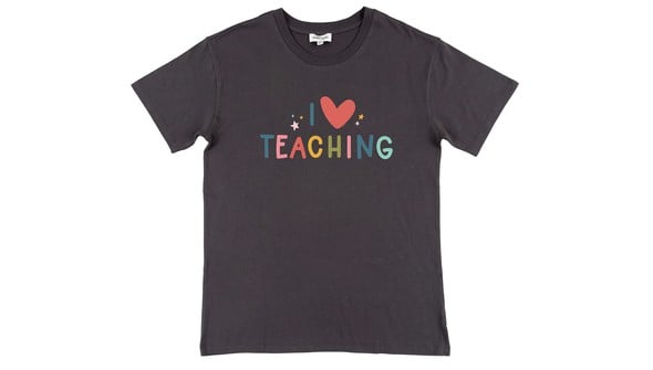 I Love Teaching Tee - Graphite gallery