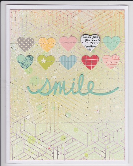 Smile card with hearts
