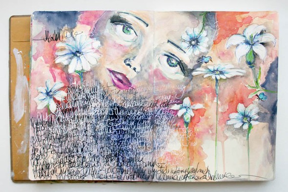 Art Journal Spread - Flower Girl by soapHOUSEmama gallery