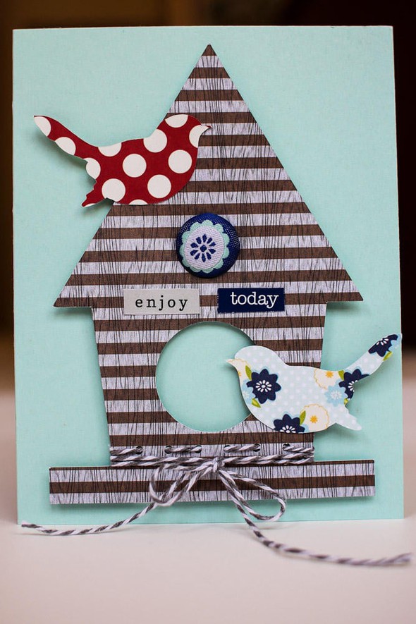 Enjoy Today Birdhouse Card  by listgirl gallery