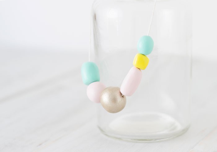 Air dry clay necklace