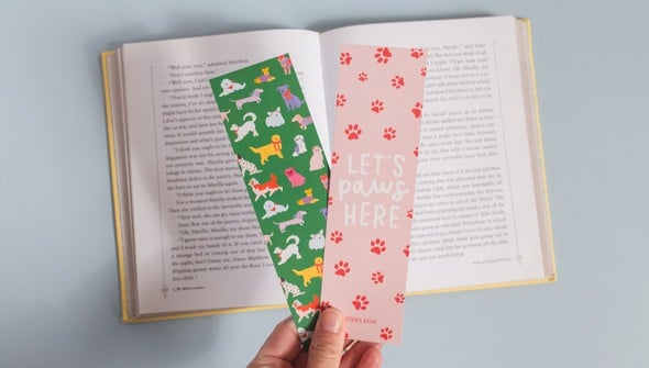 Let's Paws Here Dogs Bookmark Set gallery