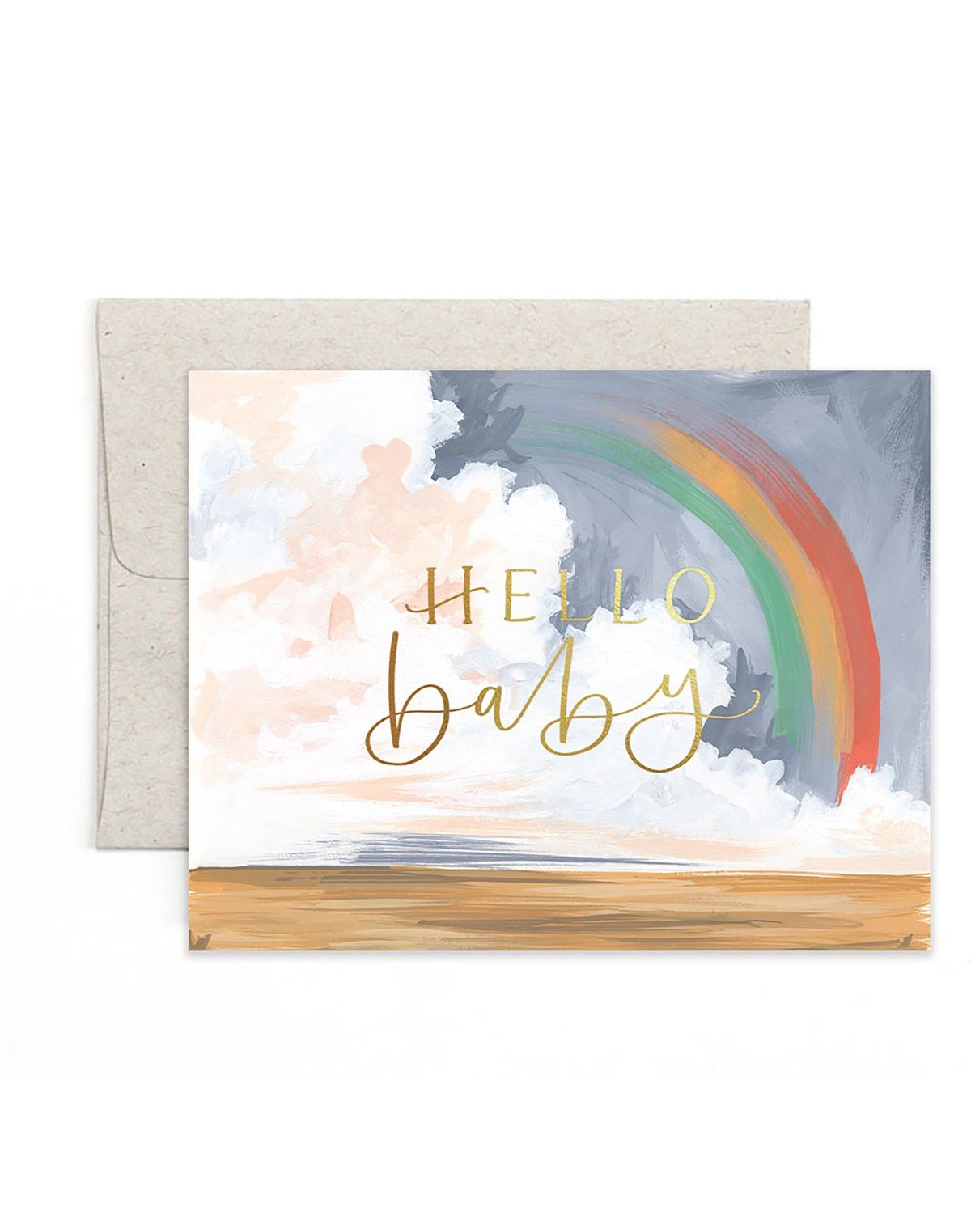 Hello Baby Rainbow Greeting Card item