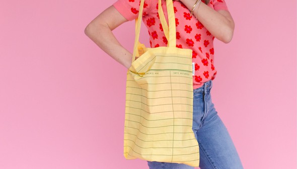 Yellow Library Card Lightweight Foldable Tote Bag gallery