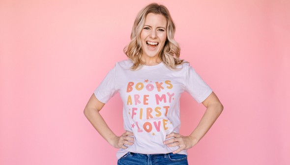 Books Are My First Love Tee - Lavender Dust gallery