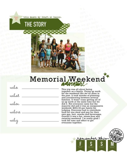 Memorial Weekend Adventure - Cover Page