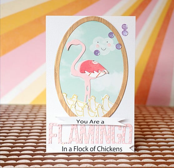 Sizzix flamingo card by natalie elphinstone original