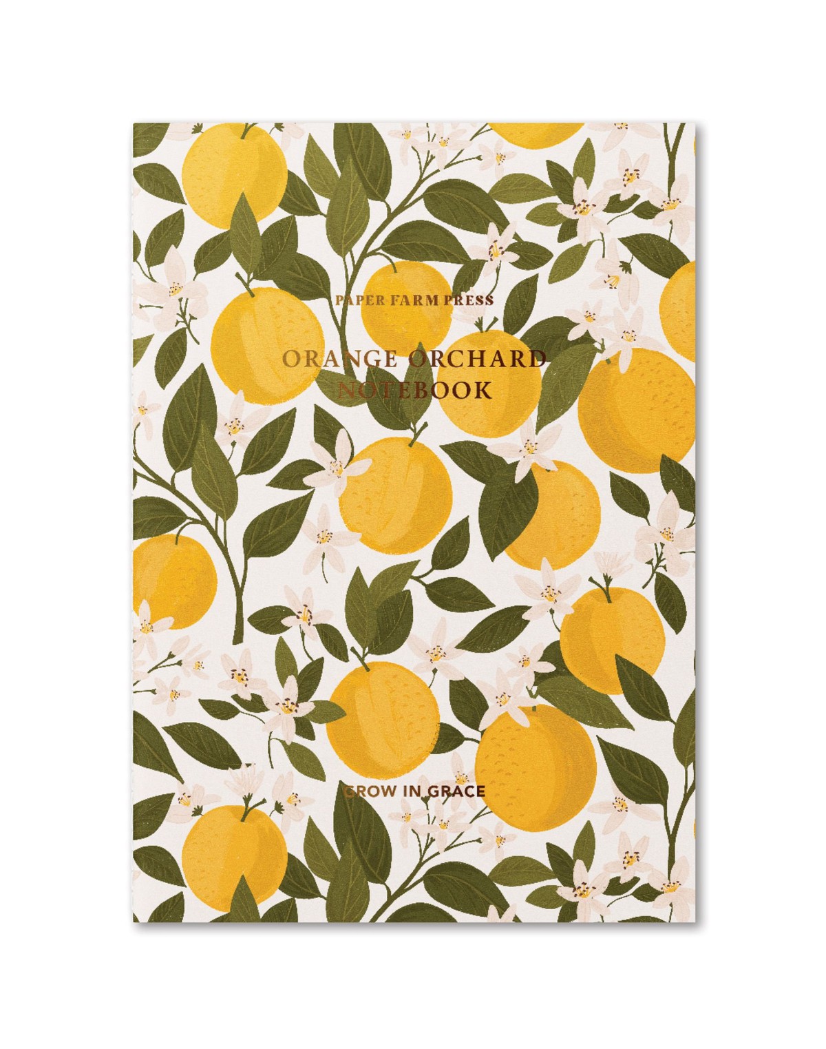 Grow in Grace Orange Orchard Stitched Notebook item