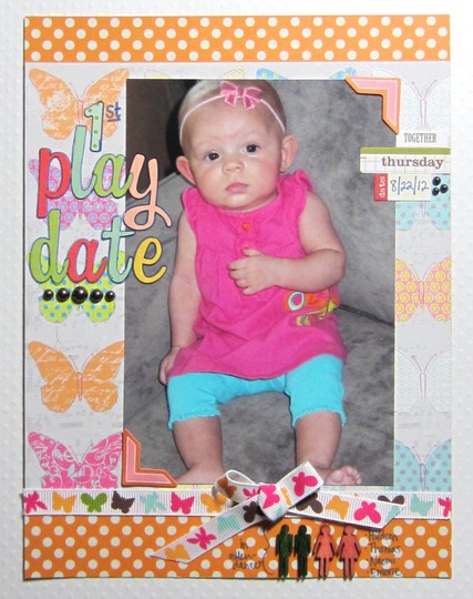 First Playdate {mini page} *veneer and pp background challenges*