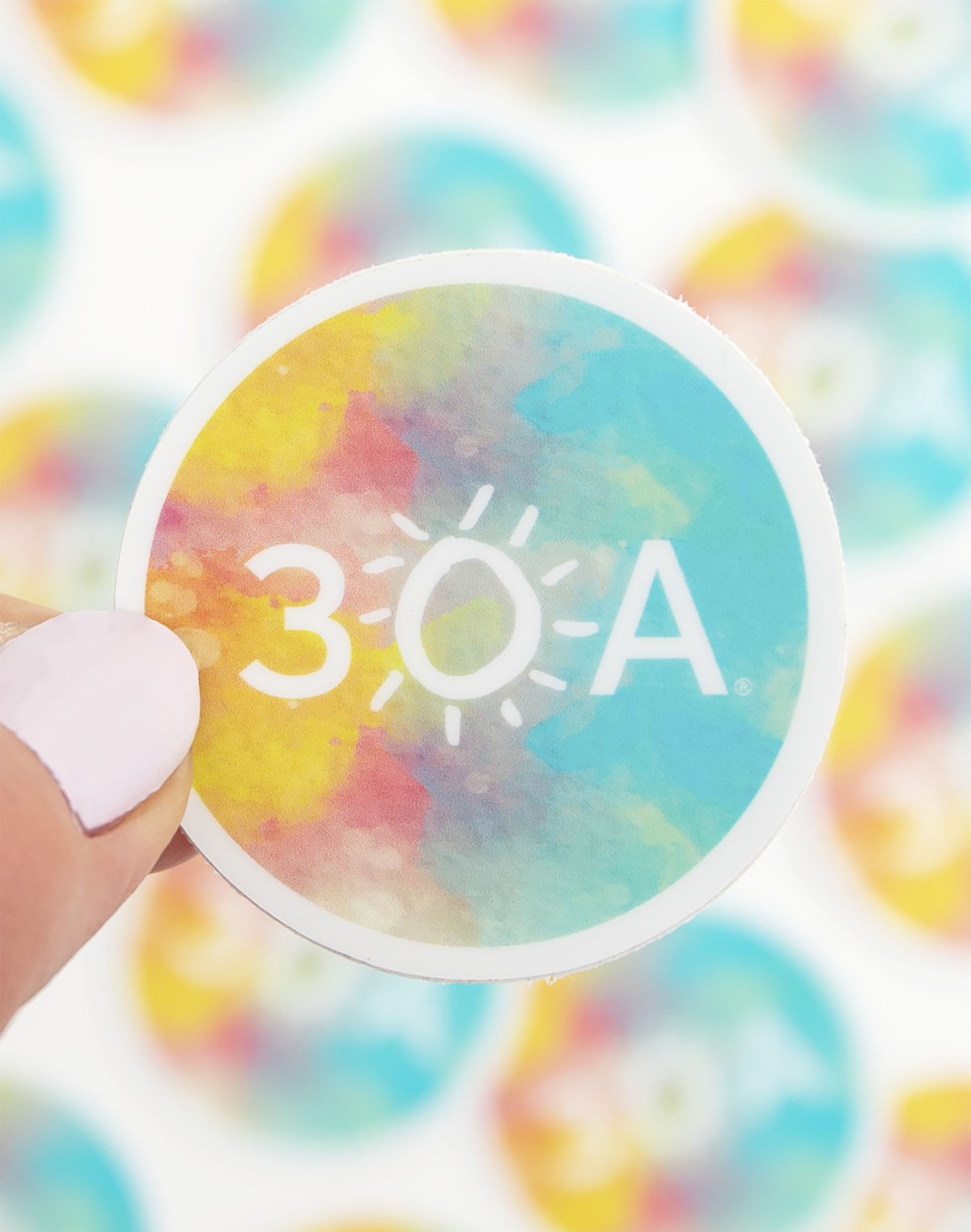 30A® Logo Tie Dye Small Decal Sticker item
