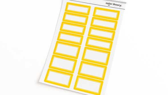 Color Theory Label Stickers - Lemon Zest gallery