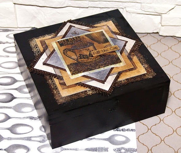 Fill the cup altered present box by Saneli gallery