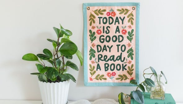 Today is a Good Day to Read a Book Embroidered Canvas Banner gallery