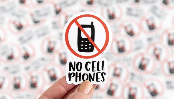 No Cell Phones Decal Sticker gallery