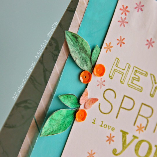 Detail of my spring card