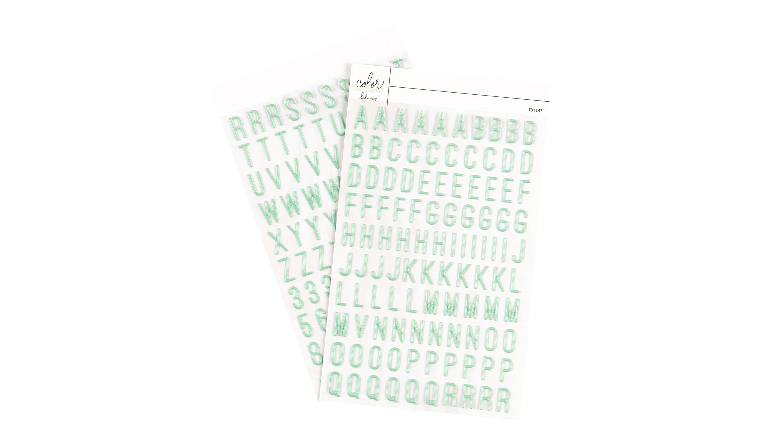 Color Collective 4x6 Puffy Alphabet Sticker Sheets - Heidi Swapp Shop