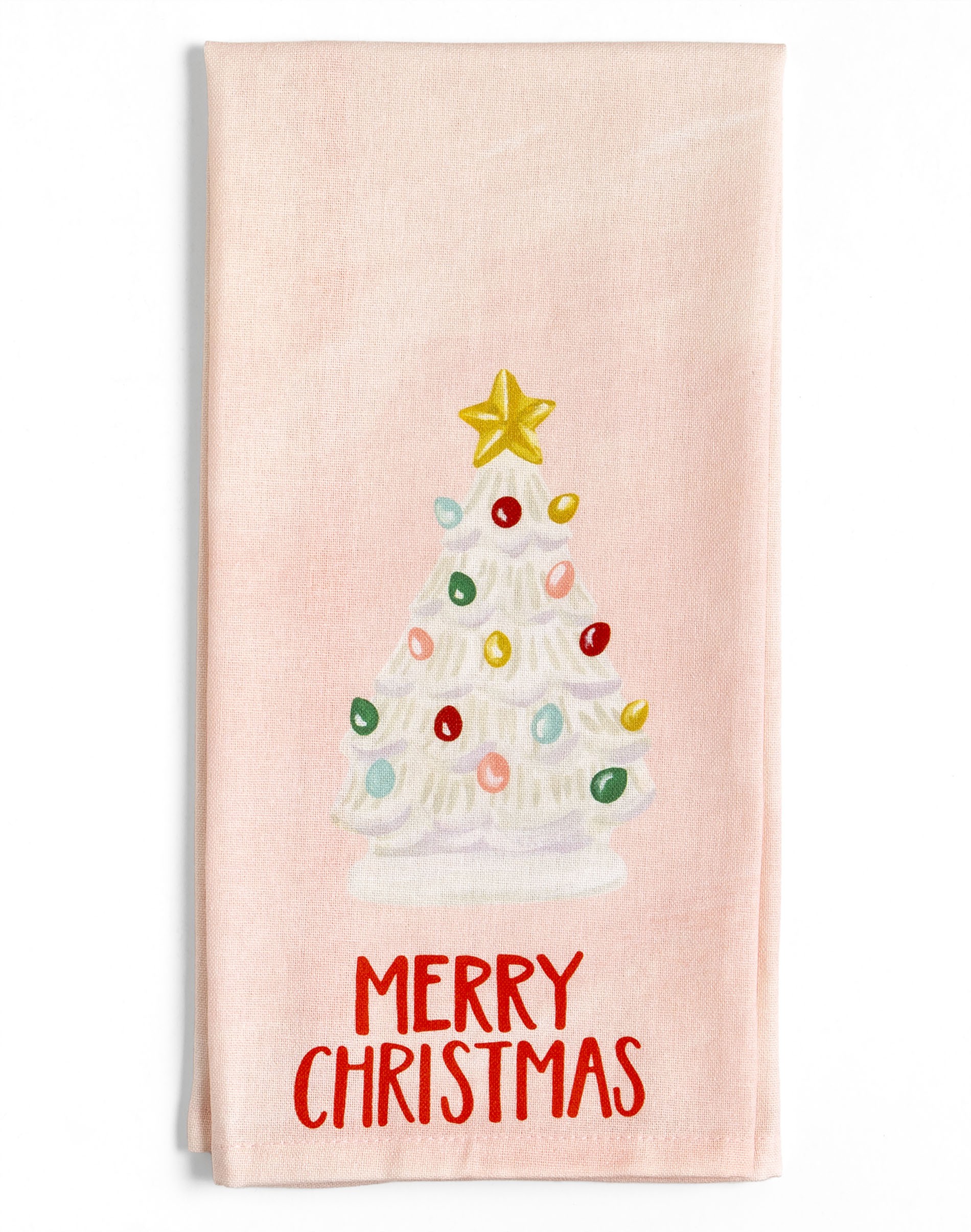Vintage Christmas Tree Kitchen Towel 1canoe2