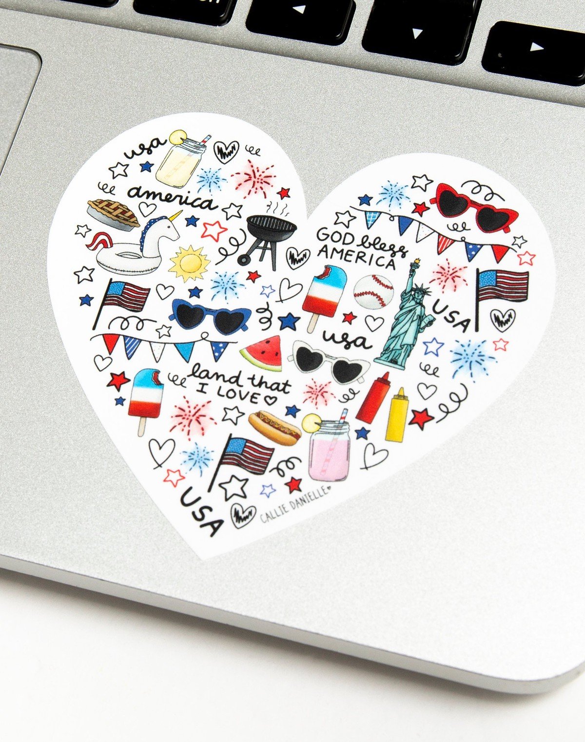 Love for USA Decal Sticker item
