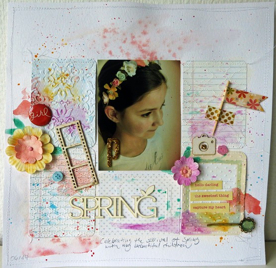 Mixed Media Layout with PL Cards
