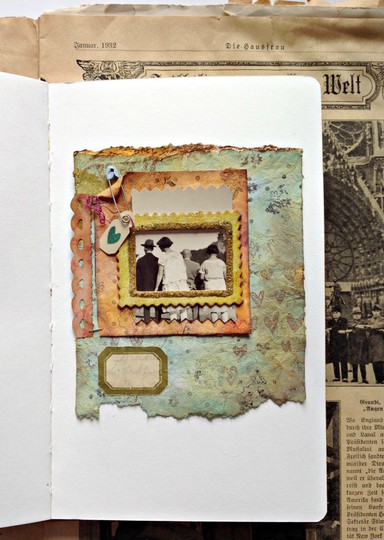 Art journal vintage photo page