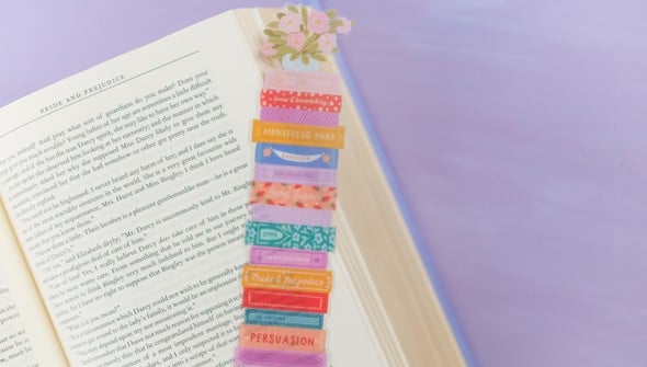 Jane Austen Book Stack Transparent Bookmark gallery