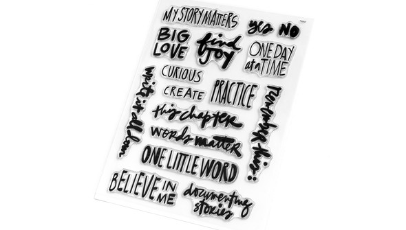 One Little Word 2022 Ali's Phrases 6x8 Stamp Set gallery