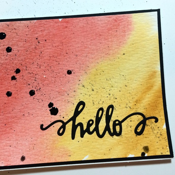 Watercolor "Hello" Card by JennilynFT gallery