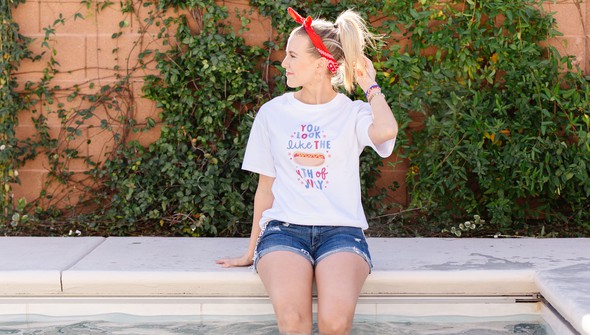 The 4th of July Pippi Tee - White gallery