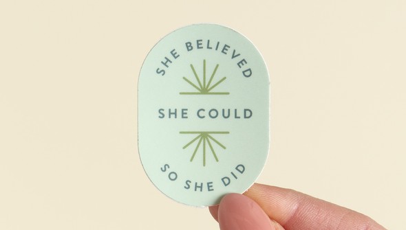She Believed She Could Decal Sticker gallery