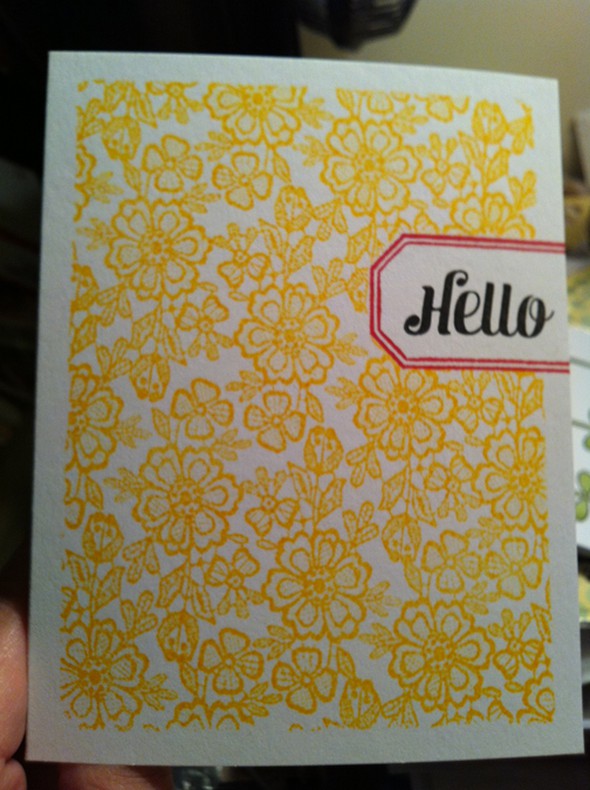 Hello (one-layer card for Maile's challenge) by baylorgrad gallery