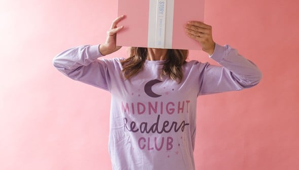 Midnight Readers Club - Pippi Long-Sleeve Tee - Lilac gallery