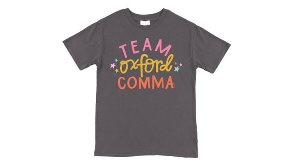 Team Oxford Comma Pippi Tee - Dark Gray gallery