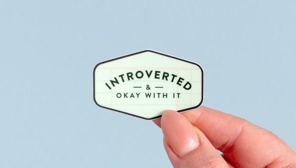 Introverted & Okay With It Decal Sticker gallery