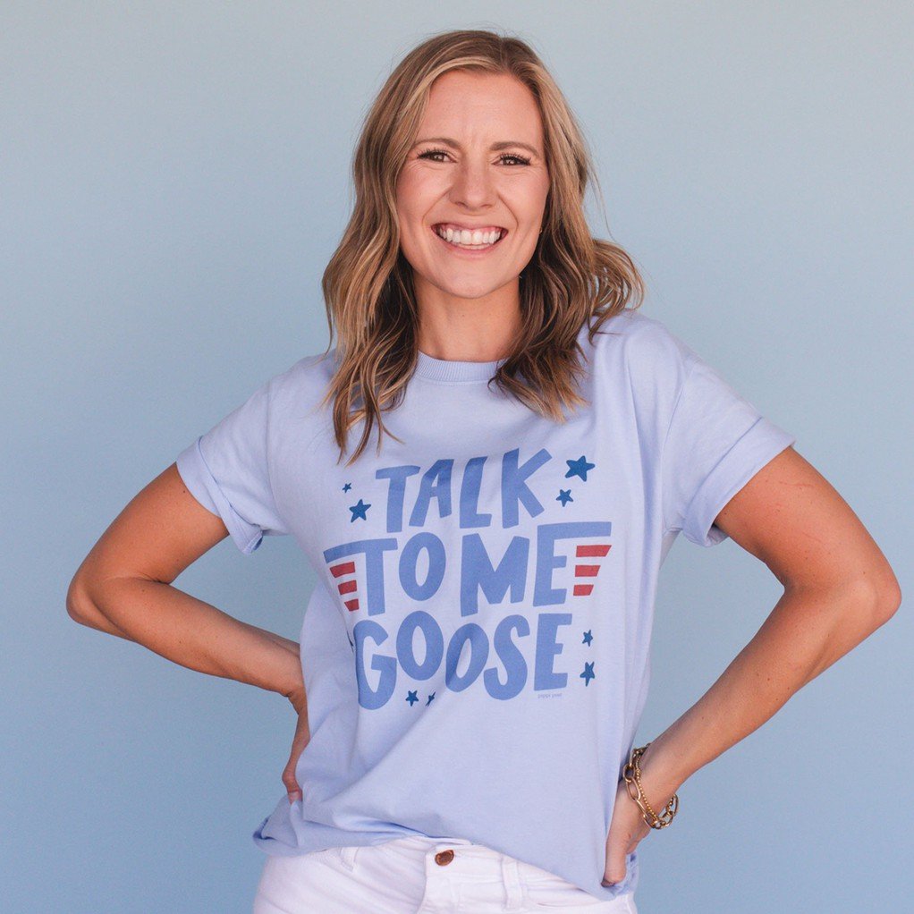 Talk To Me Goose - Pippi Tee - Dusty Blue item