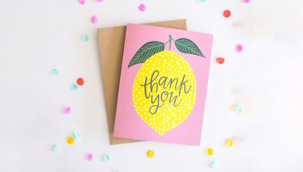 Thank You Lemon Greeting Card gallery