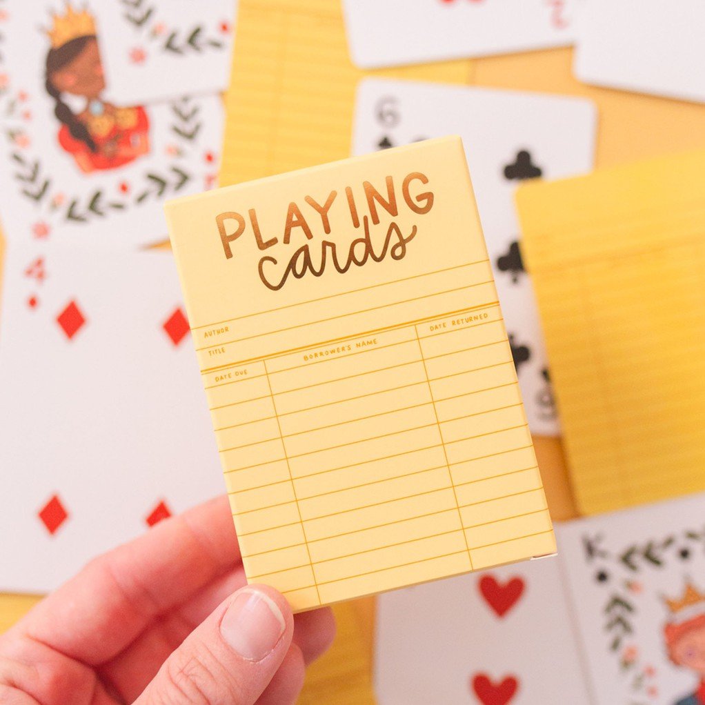 Yellow Library Card Deck Of Playing Cards item