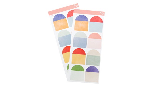 Do It For The Plot 3×8 Color Blocked Arch Stickers by Goldenwood Co gallery