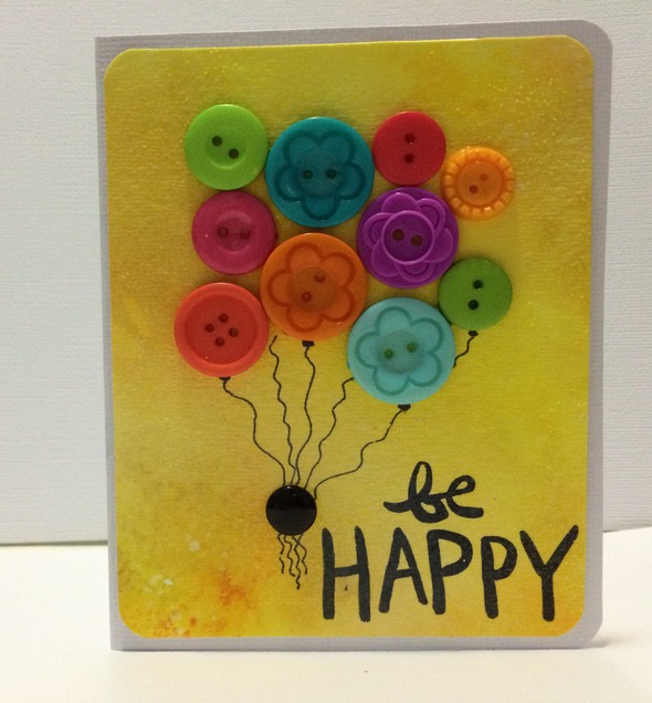 Be Happy Balloons Card  by toribissell gallery