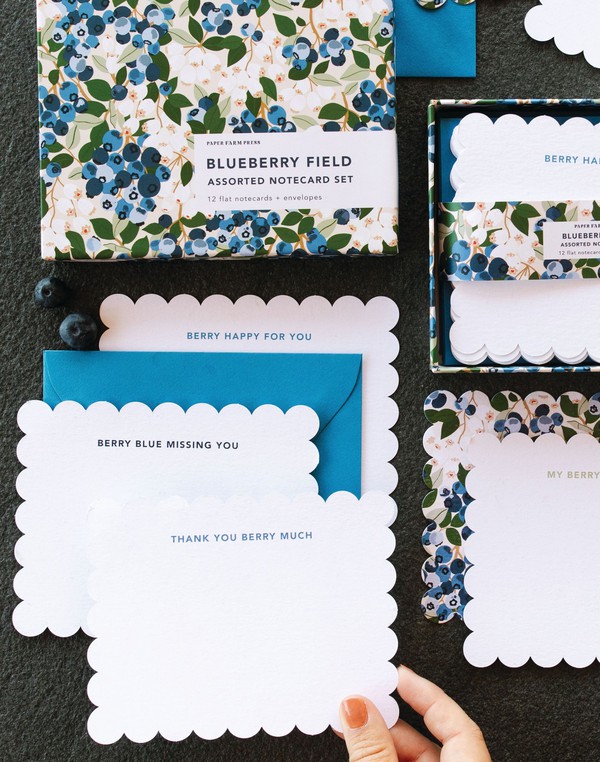 Blueberry Field Assorted Notecard Set, 4 of 5