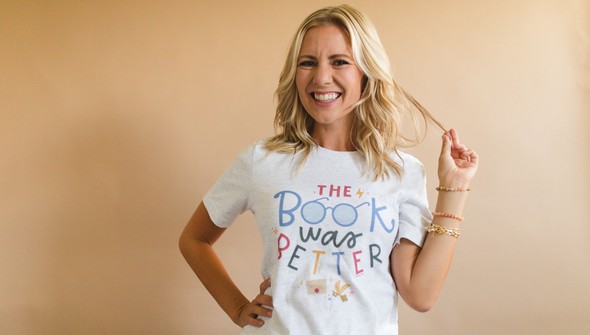 The Book Was Better Tee : Wizard Edition - Ash gallery