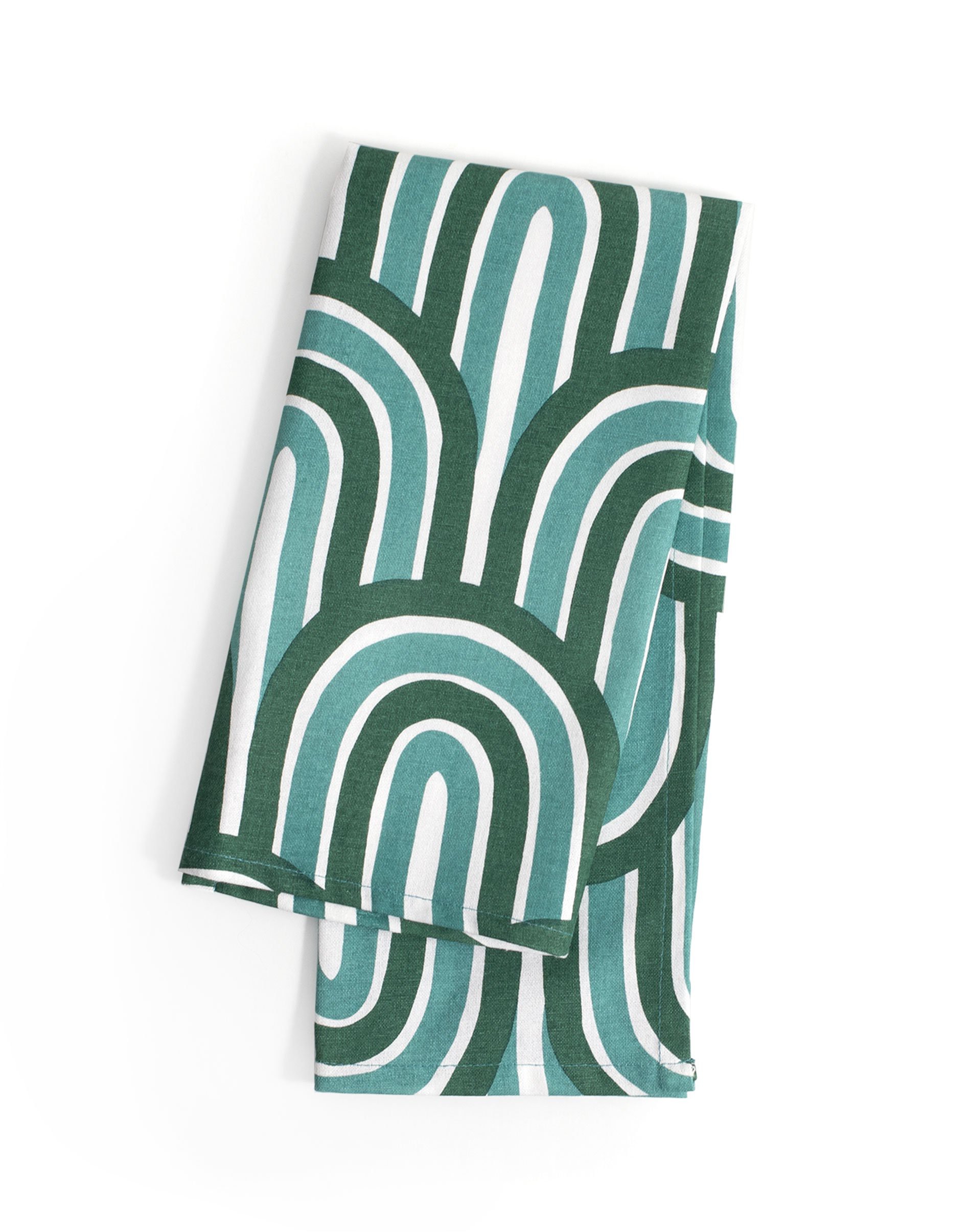 Teal Arches Kitchen Towel - 1canoe2