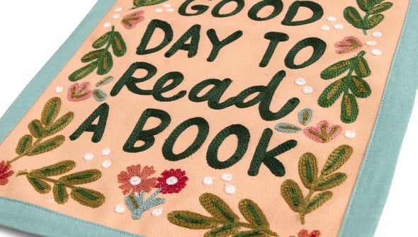 Today is a Good Day to Read a Book Embroidered Canvas Banner gallery