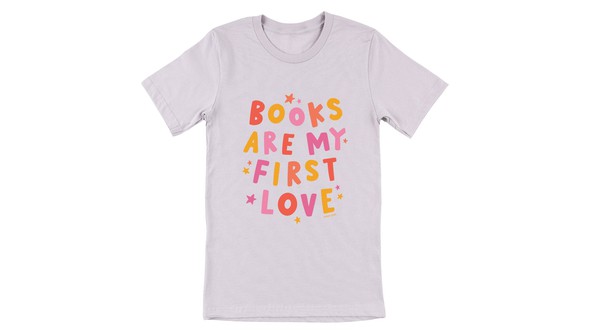 Books Are My First Love Tee - Lavender Dust gallery