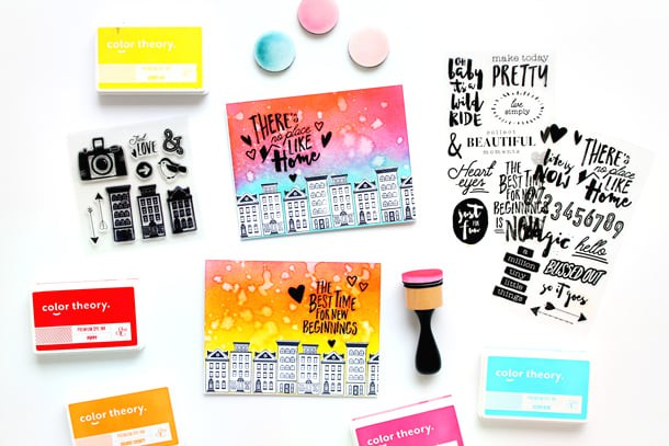 Bright and Blended City Skyline Cards