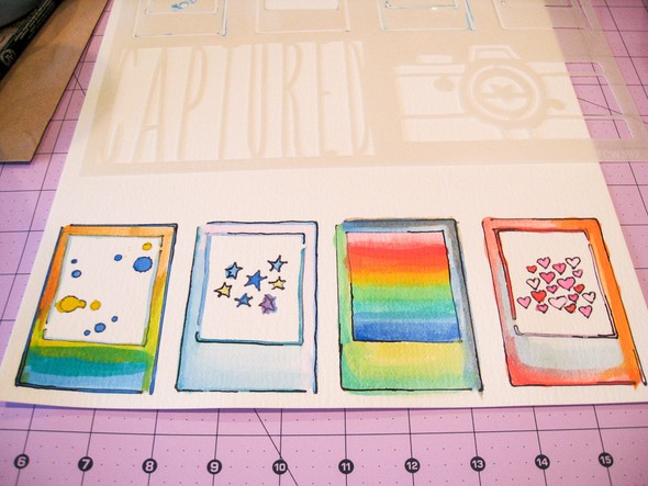 Stencil Watercolor Cards by listgirl gallery