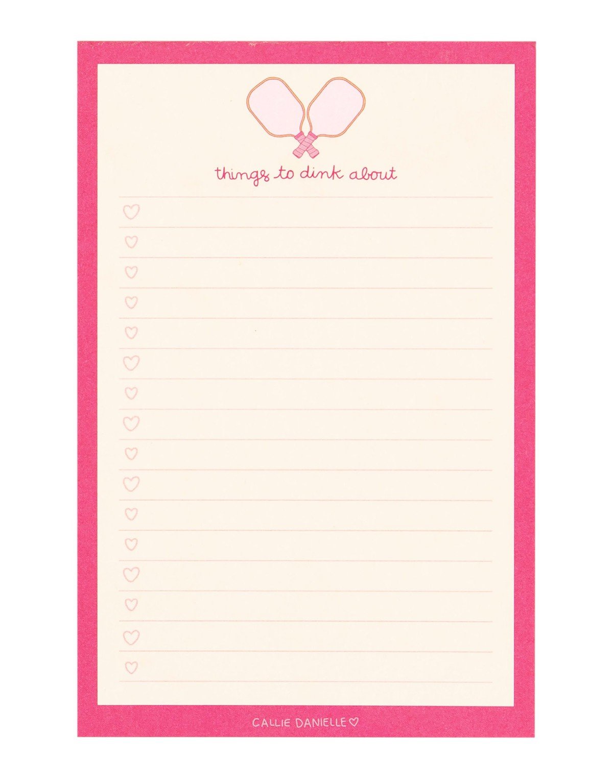 Things to Dink About Pickleball Notepad item